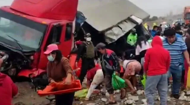 Camión que llevaba mariscos fue saqueado en Trujillo.