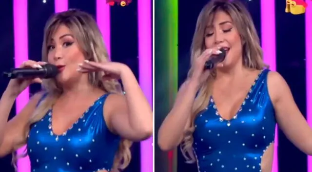 Claudia Serpa cantó a capela un conocido huayno.