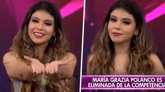 María Grazia Polanco se despide de El artista del año. Foto: captura de América TV