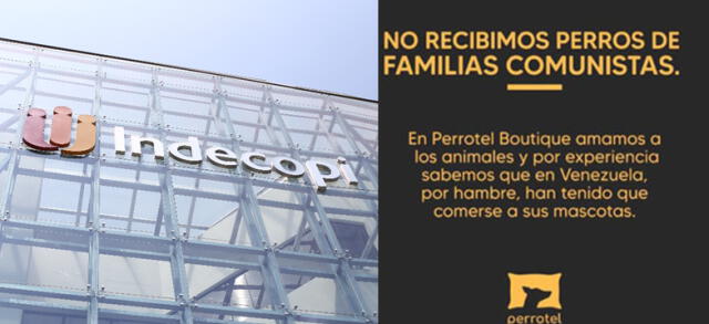 Indecopi rechaza todo tipo de discriminación frente anuncio de veterinaria.
