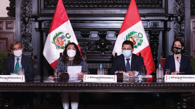 Ministros de Estado brindaron conferencia de prensa en el marco de la pandemia del coronavirus.