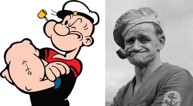 Sale a la luz foto de como fue Popeye el marino en la vida real.