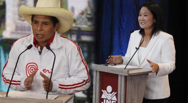 Pedro Castillo y Keiko Fujimori se midieron esta noche desde Arequipa.