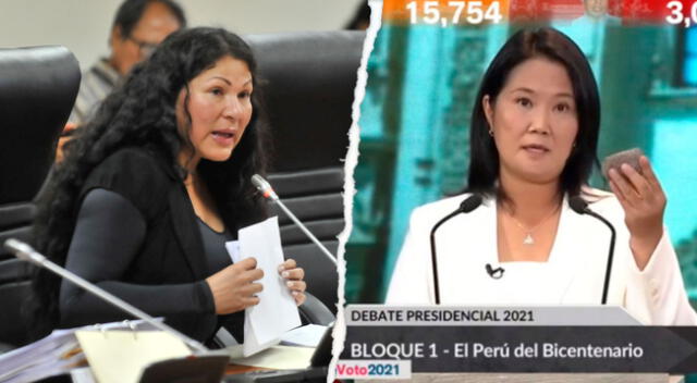 Yesenia Ponce cuestionó a la candidata presidencial Keiko Fujimori por llevar una piedra en el debate presidencial de Arequipa.