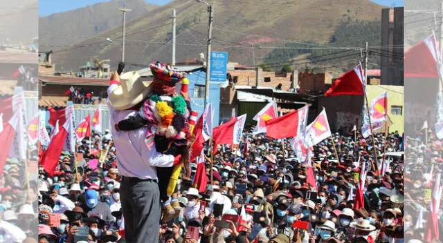 Pedro Castillo causa aglomeración en Cusco.