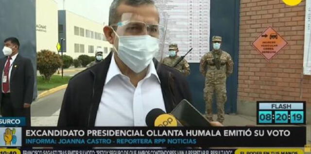 Ollanta Humala emitió su voto en las Elecciones 2021
