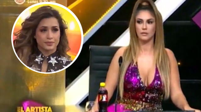 Tilsa Lozano quedó disconforme con la actuación de Milett Figueroa. Foto: Captura América TV.