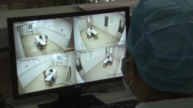 China: estudiantes con COVID-19 rinden examen de admisión aislados en la sala de un hospital.