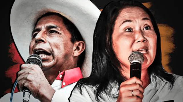 Pedro Castillo y Keiko Fujimori, candidatos presidenciales a la espera de resultados de la ONPE.