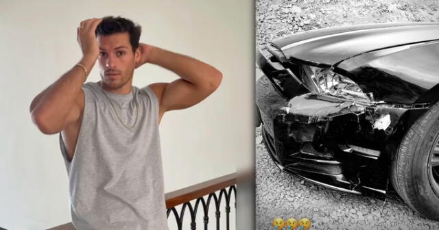 Patricio Parodi soprende en sus redes al mostrar su carro destrozado, producto de un choque.