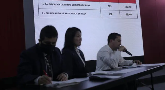 Keiko Fujimori anunció que presentarán acción de nulidad en 802 mesas a nivel nacional