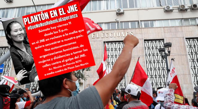 Diversas personas han confirmado su presencia para el plantón en el JNE.