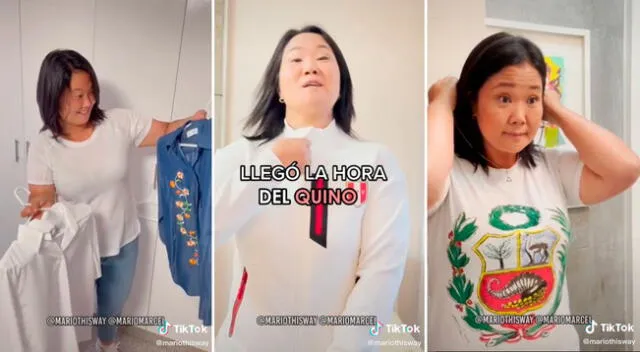 Un video de Keiko Fujimori alistándose para el 'Quino' se ha viralizado en todas las redes sociales.