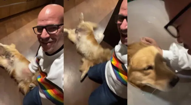 Ricardo Morán volvió a su hogar tras estar de jurado en un concurso internacional, y compartió un tierno momento con su perro Chewbacca.