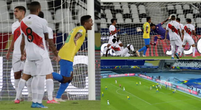 Brasil se adelantó en el marcador ante Perú por la Copa América 2021.