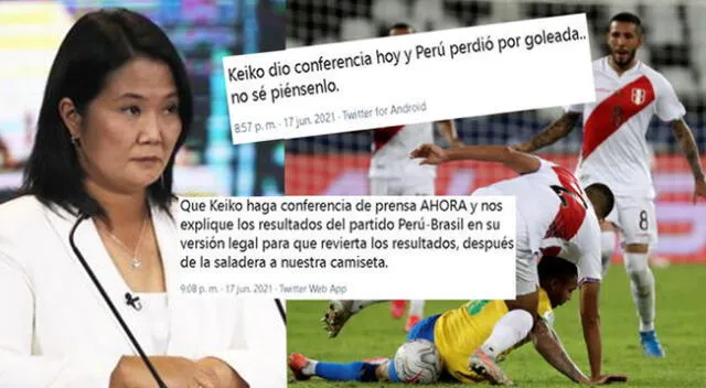 “¡Salada!”: usuarios dicen que Perú fue goleado porque Keiko Fujimori dio conferencia [VIDEO]