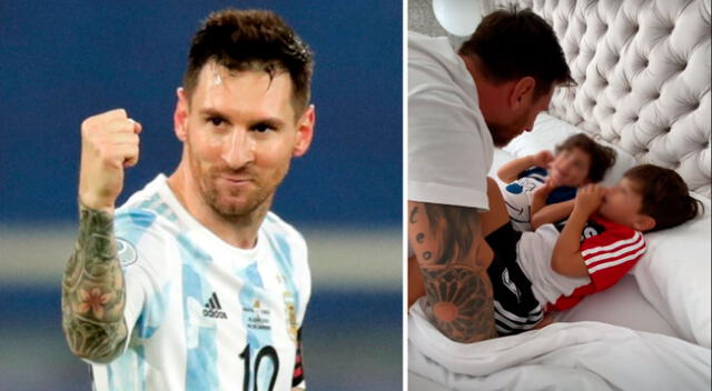 Lionel Messi no puede estar con sus hijos en el Día del Padre, pero su esposa le dedicó un mensaje especial.