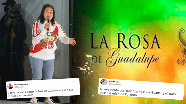 Mientras Keiko Fujimori daba su discurso, los usuarios en las redes sociales se quejaban por el corte de la Rosa de Guadalupe