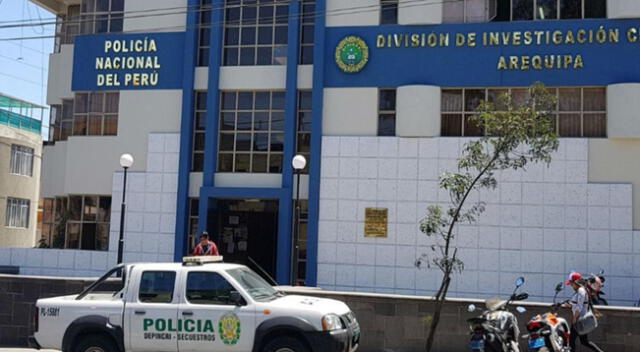 Presunto homicida fue llevado a la sede de la Divincri en Arequipa.