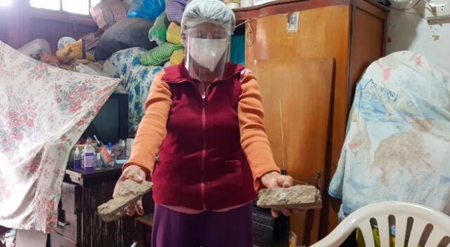 Adulta mayor de 91 años se salvó de morir tras derrumbe de su casa por temblor en Mala.
