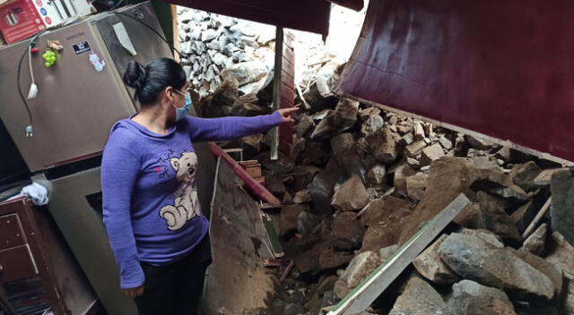 Familia resultó afectada por caída de muro en Independencia. Piden ayuda para recuperar sus pertenencias.