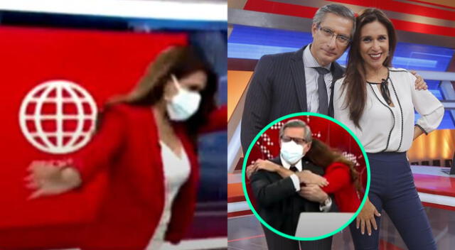 Antes de finalizar el noticiero de América TV, Verónica Linares aprovechó en darle un abrazo a Federico Salazar, quien acaba de superar el coronavirus.