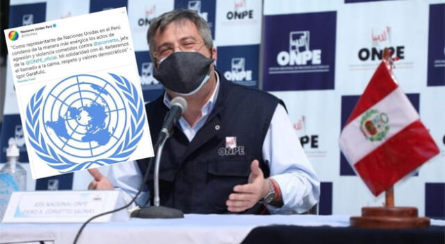 Representante de la ONU Perú condena agresión que sufrió jefe de la ONPE, Piero Corvetto.