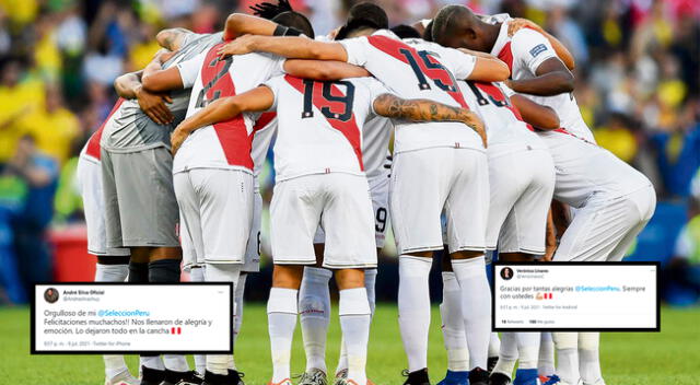 Artistas felices con el desempeño de Perú en la Copa América 2021.