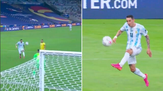 Di María abre el marcador en el Argentina - Brasil por la final de la Copa América 2021.