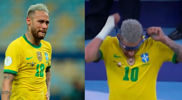 Neymar se quita la medalla del segundo puesto