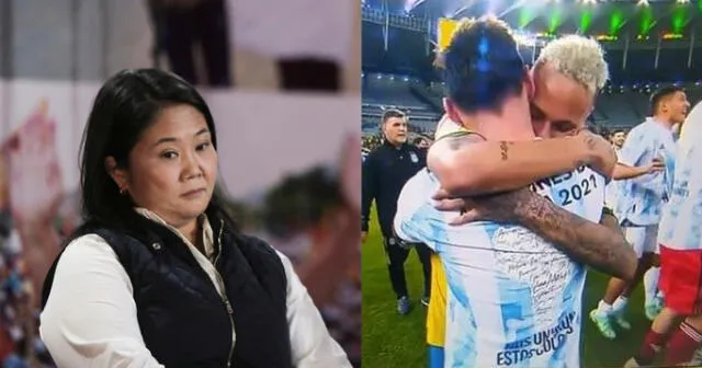 No la sueltan. Usuarios comparan a Keiko Fujimori tras final de Copa América 2021.