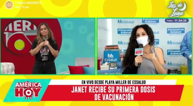 Janet Barboza recibió su vacuna contra la COVID-19