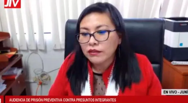 La representante del Ministerio Público insistió sobre la existencia de un vínculo político entre Los Dinámicos del Centro con Perú Libre.
