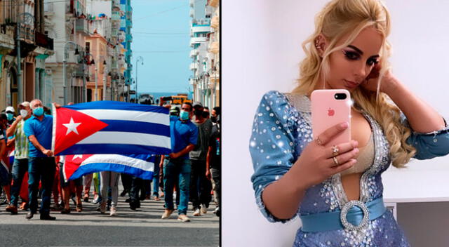Dalia Durán brinda su apoyo a su país natal Cuba.