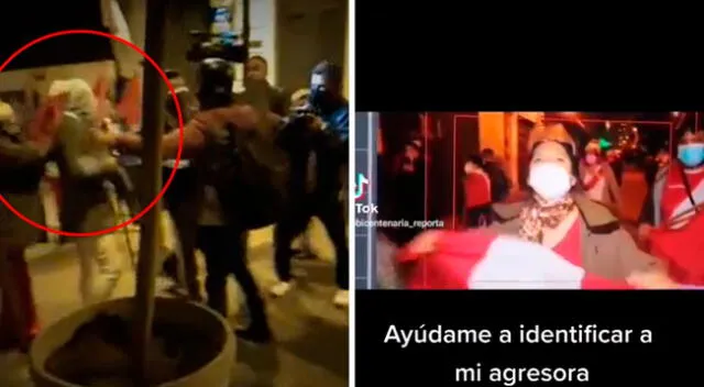 La reportera de ATV pide ayuda a los usuarios de Twitter para lograr la identificación de la mujer agresora, quien le puso una bandera peruana en el rostro con el fin de asfixiarla.