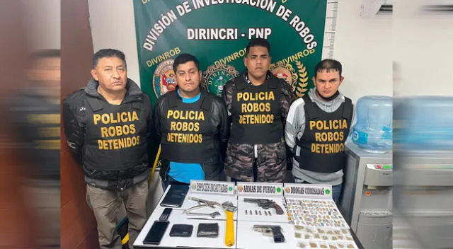 Delincuentes fueron detenidos por agentes de la Dirincri.
