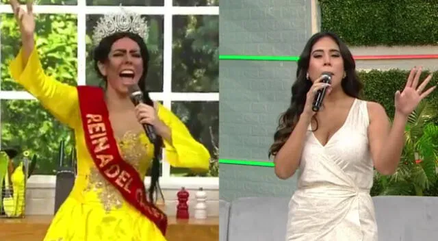 Melissa Paredes tuvo una curiosa reacción al ver a la Pánfila en América Hoy luciendo como Miss Perú, y recordó su propia experiencia.