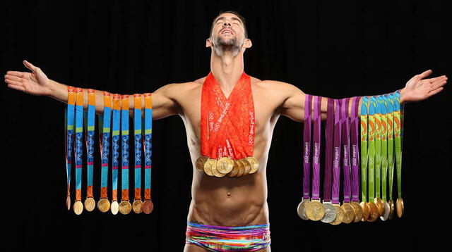 Michael Phelps logró 18 medallas de oro, dos de plata y dos de bronce
