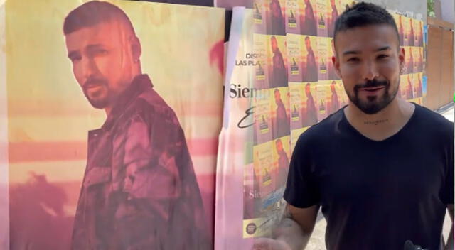 Ezio Oliva emocionado por poster suyos en México.