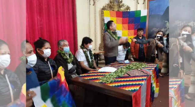 Evo Morales se reunió con Guillermo Bermejo y otros militantes de Perú Libre.