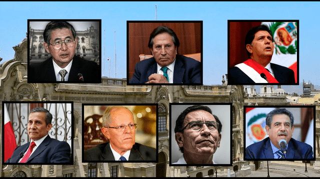 Los últimos siete presidentes del Perú