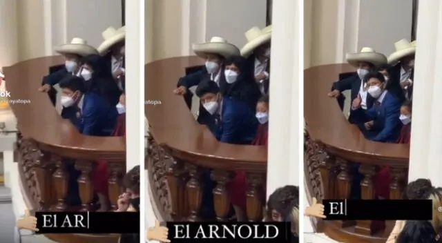 Arnold, el hijo de Pedro Castillo, es viral en TikTok por escena en el Congreso