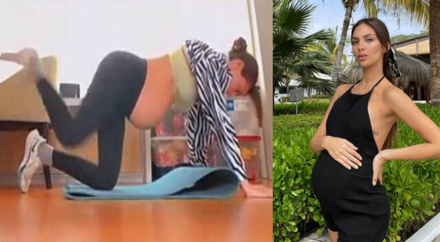 Natalie Vértiz continúa con sus ejercicios a pocos días de dar a luz