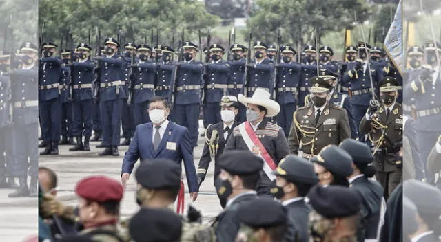 Pedro Castillo participó del Desfile Cívico Militar por 30 de julio.