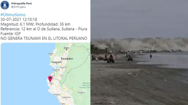 Temblor en Piura: captan que mar se retira tras fuerte sismo de 6.1 en Sullana.