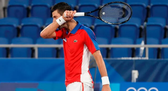 Novak Djokovic  no estuvo a la altura de los Juegos Olímpicos de Tokio 2020.