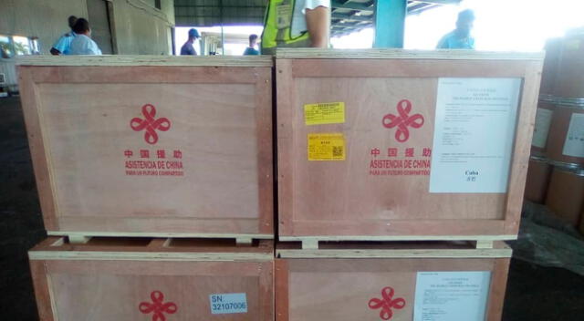Este domingo, el gobierno de China entregó 30 ventiladores pulmonares como parte nuevo donativo.