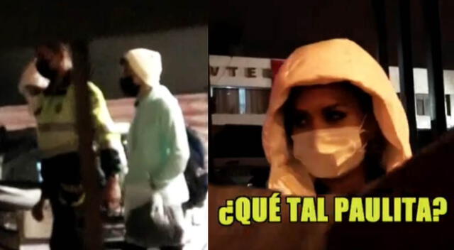 Paula Arias intervenida por la policía tras participar en inaguración de discoteca en pandemia.