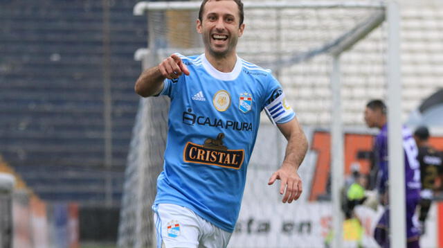 Horacio Calcaterra fue el autor del segundo gol de Cristal en la victoria 2-1 ante  Sport Huancayo.