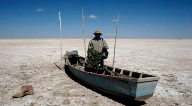 Lago Poopó, el segundo lago más grande de Bolivia.